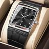 POEDAGAR Top Hohe Qualität Herren Uhr Datum Wasserdicht Mode Leuchtende Uhr für Mann Leder Luxus Herren Quarzuhren +Box