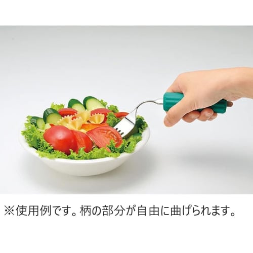 All-stainless steel handles, extra-thick grip for a firm grip (NS-2 type sponge grip), easy-to-clean fork and spoon set (small)