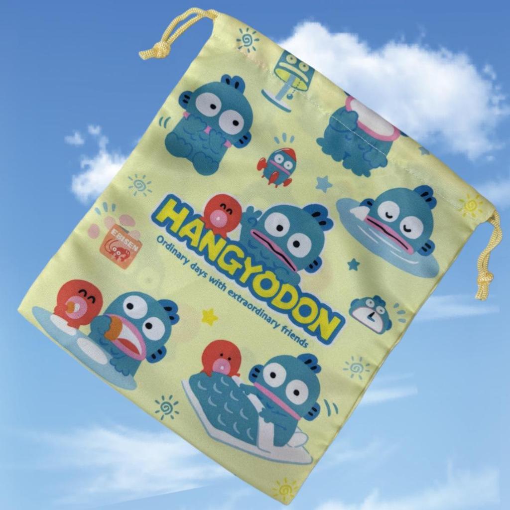 Large Sanrio Canvas Double-Sided Printed Drawstring Tote Bag, Eco-friendly Storage Solution