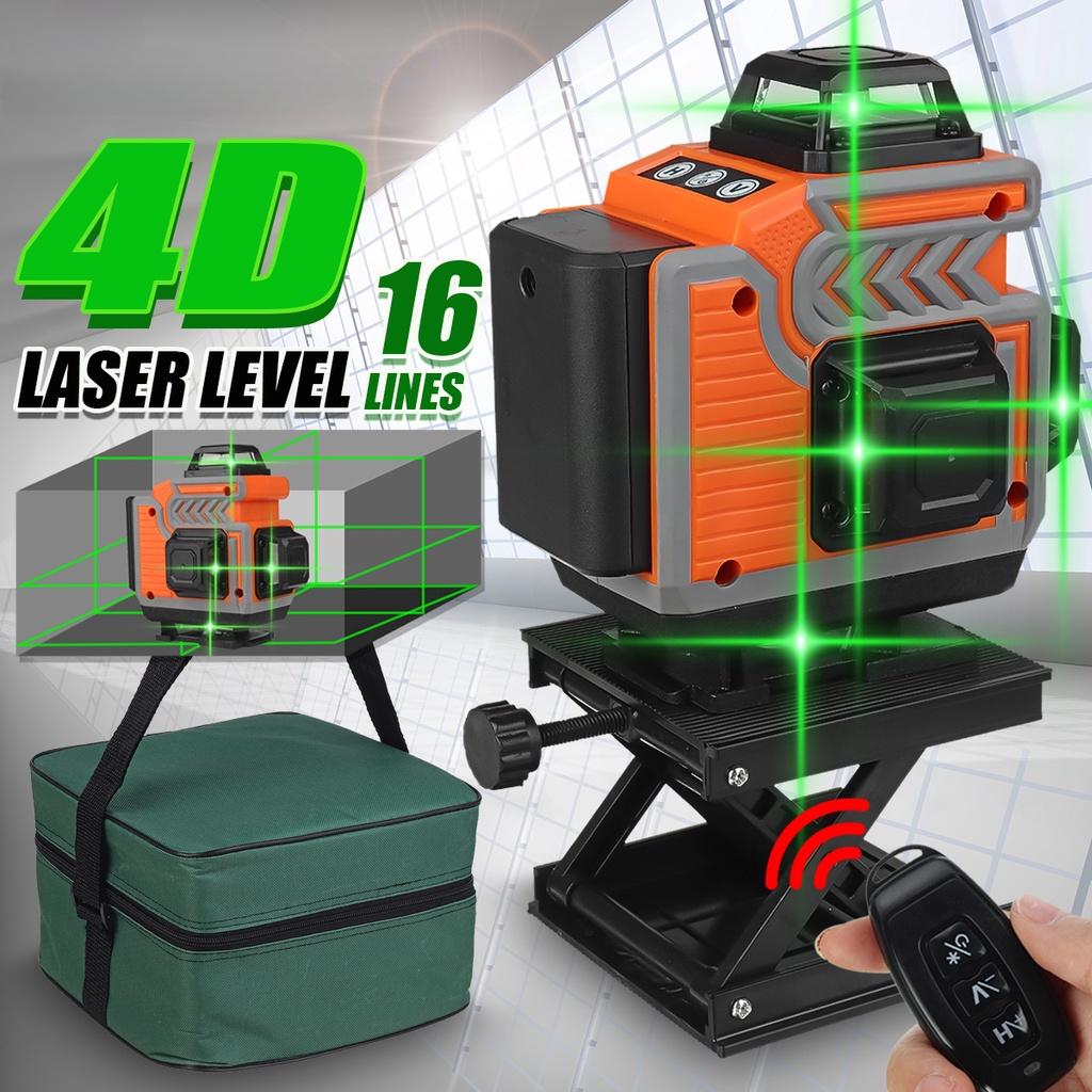 

4800 мАч IP54 16 линий Лазерный уровень 4D Самонивелирующийся 360 Горизонтальный и вертикальный крест Супермощный зеленый лазерный уровень Управление через приложение 8 Lines