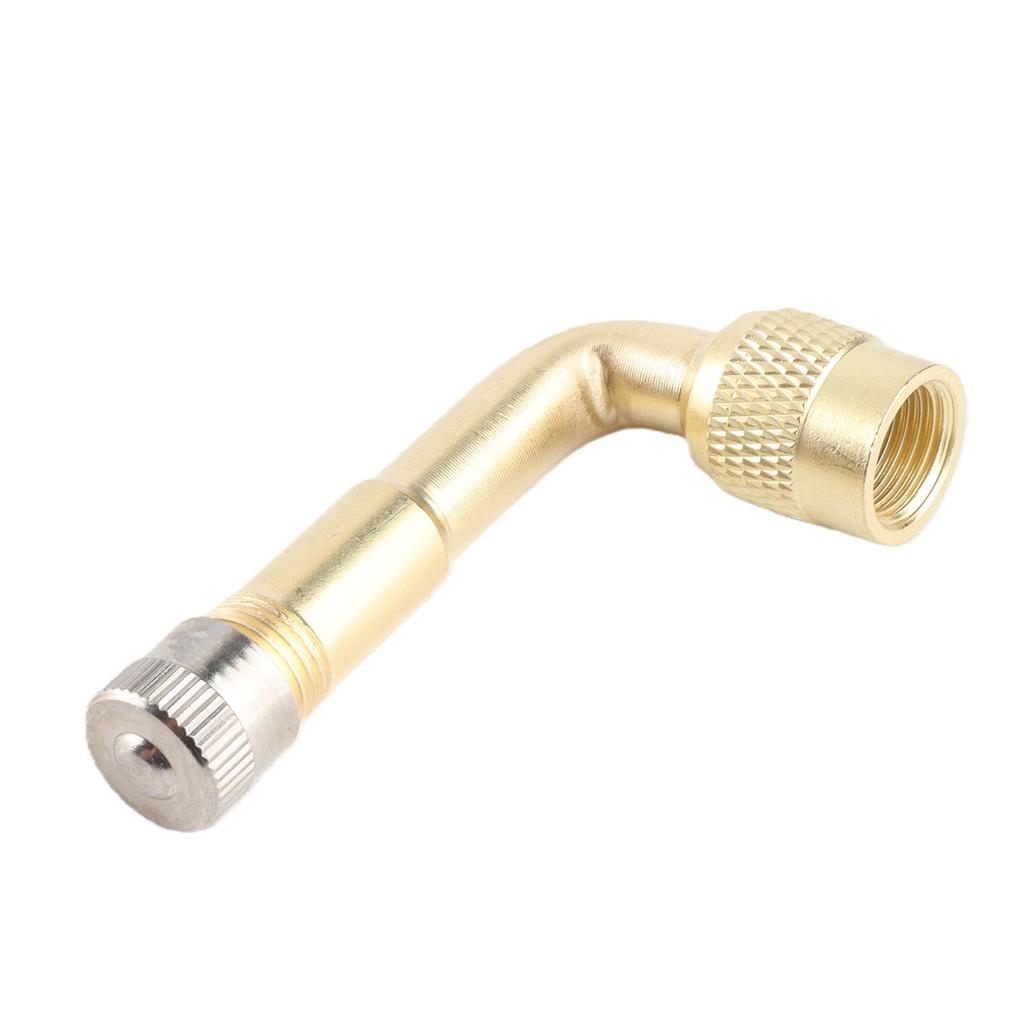 Metal Dust , sy Installation, 90 Degree Brass Tyre Valve Extension for Auto Car Tire Maintenance