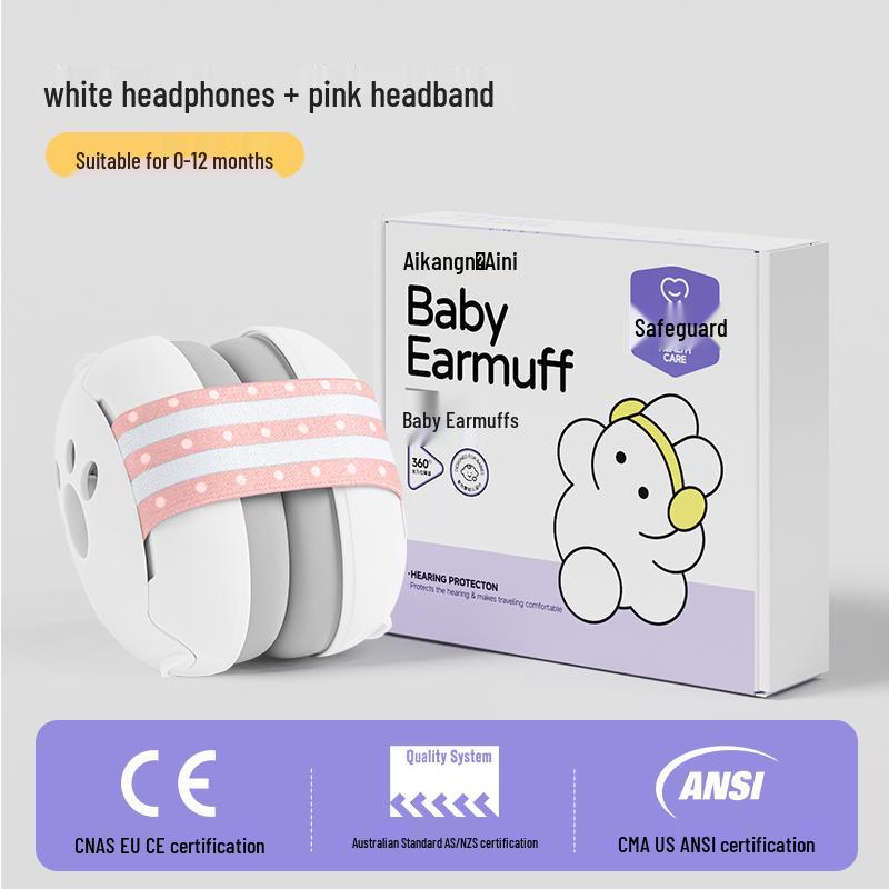 Soundproof Baby Earmuffs: Adjustable Noise-Canceling Headphones for Babies (0-3 Years) - Ideal for Airplane Travel and Sleeping