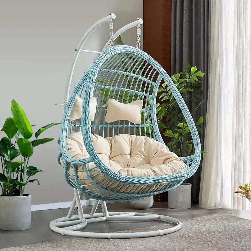 For Wholesale Rattan Metal Swing Egg Chair Outdoor Terrace Waterproof Swing Chair