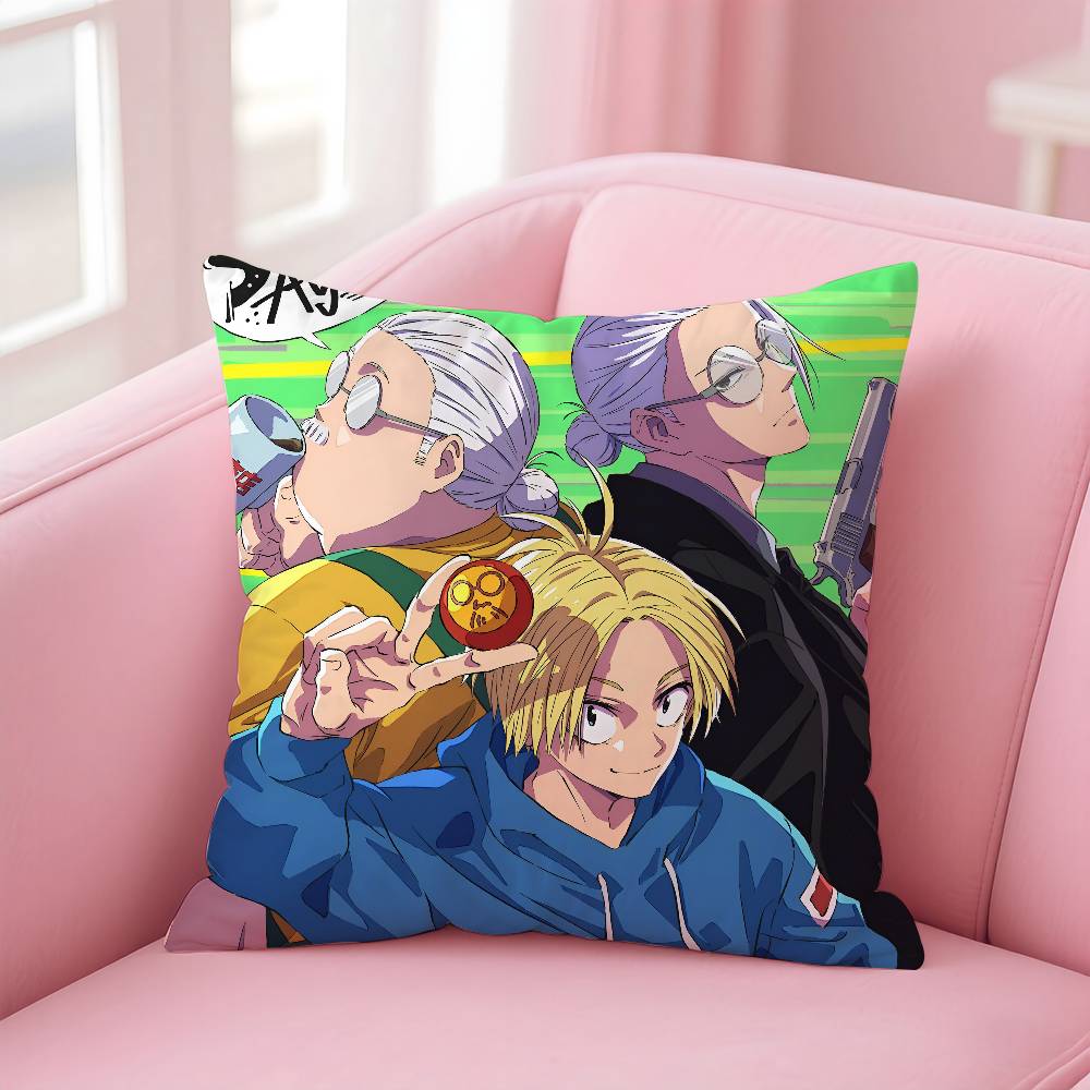 Classic Anime S-Sakamoto Days Pillow Case Anti-Dustmite Pillowcase Invisible Zipper Silky Short Plush Sofa Cushion Cover