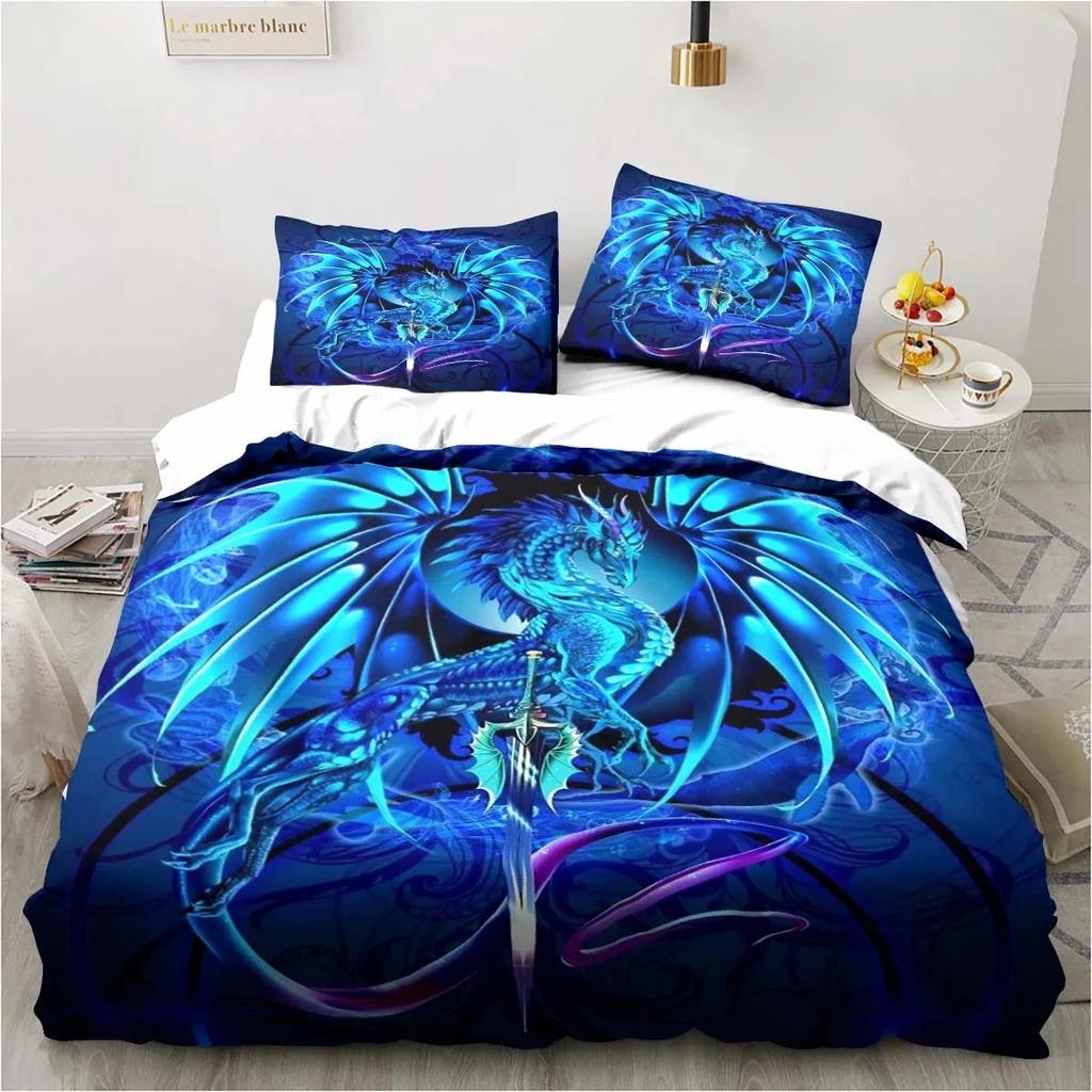 3D Print Magic World Dragon Bedding Set Soft Comforter Cover With 1/2pcs Pillow Shams For Kids Adults Quilt Cover Microfiber