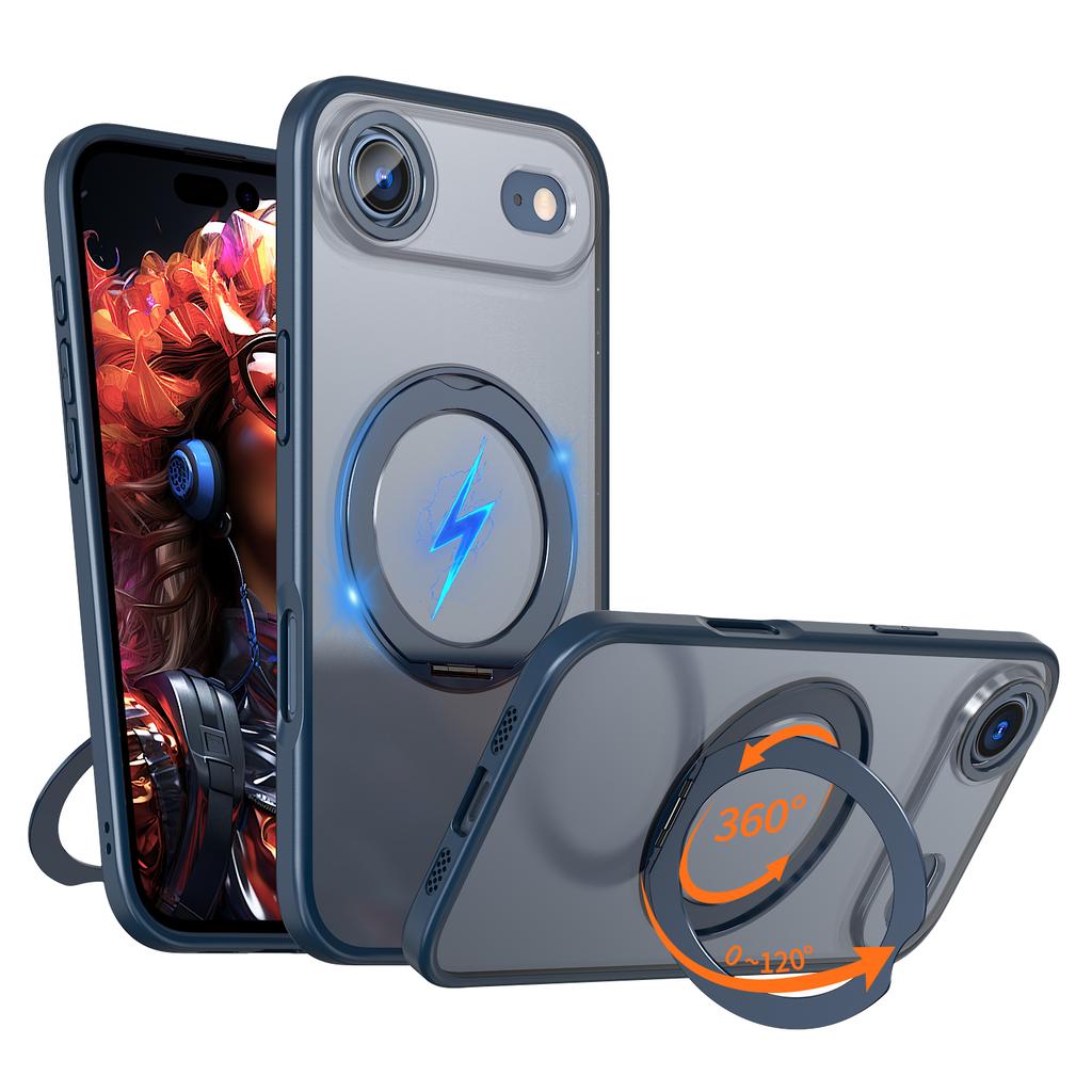 For iPhone Air Case Compatible with MagSafe TPU + Acrylic Kickstand Phone Cover