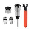 1/4 Inch Shank Router Collet Extension Rod Chuck Holder Extender Adapter Convert 1/2 Inch & 1/4 Inch Shank Router Bit