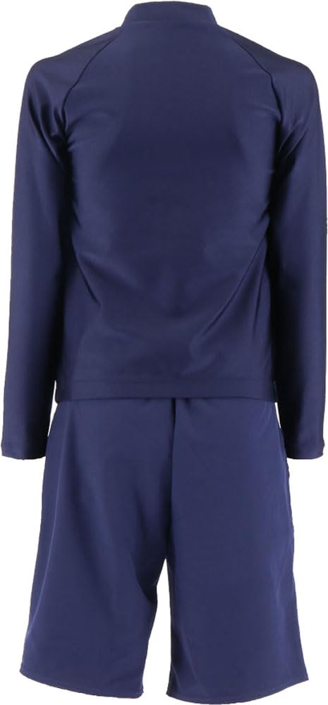 Footmark Unisex Two-Piece Swimsuit, Genderless, Navy Blue, Size Small