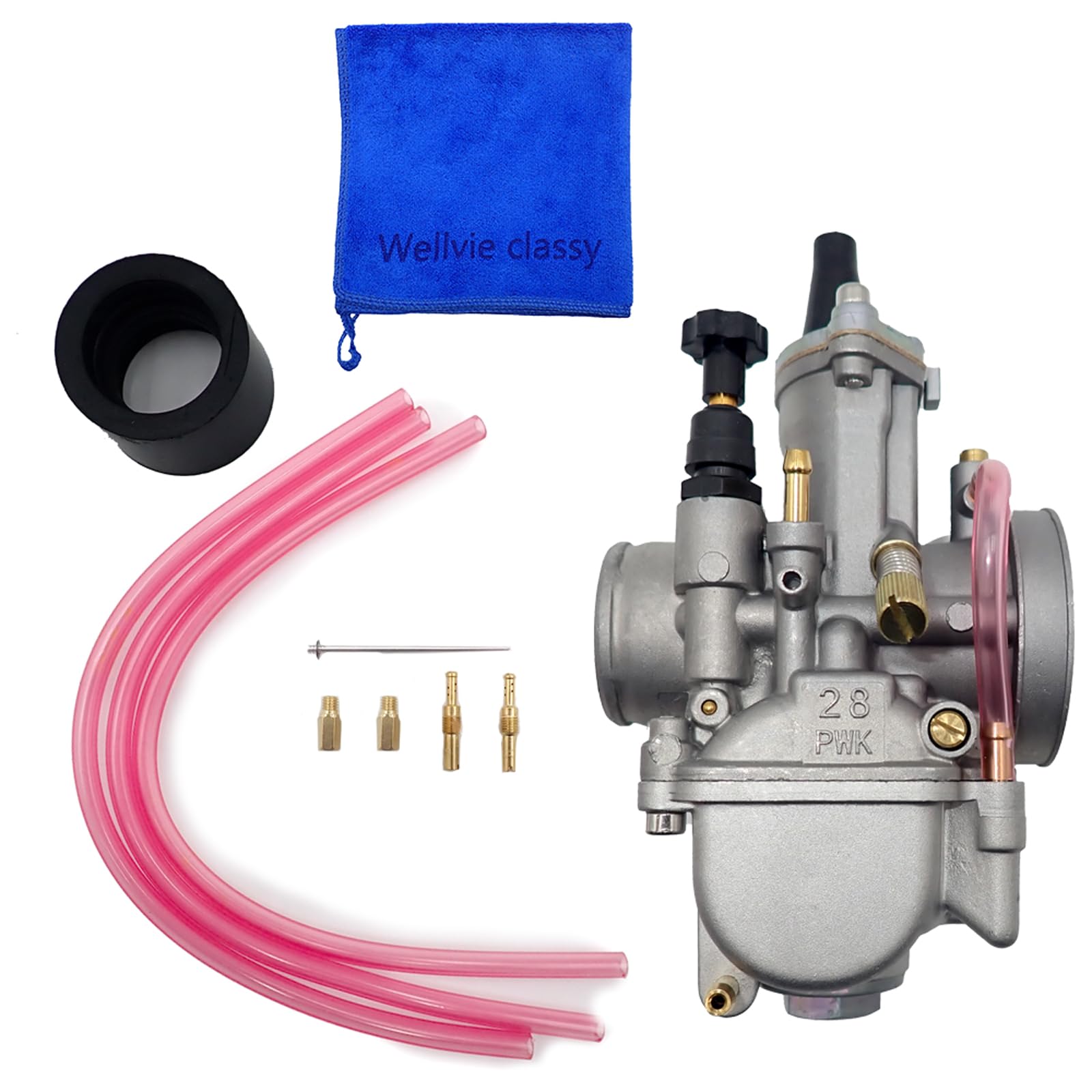 

Wellvie Classy Motorcycle Universal Type PWK 28mm Power Jet Carburetor, 75-250cc, Aluminum and Zinc Alloy [Parallel Import]
