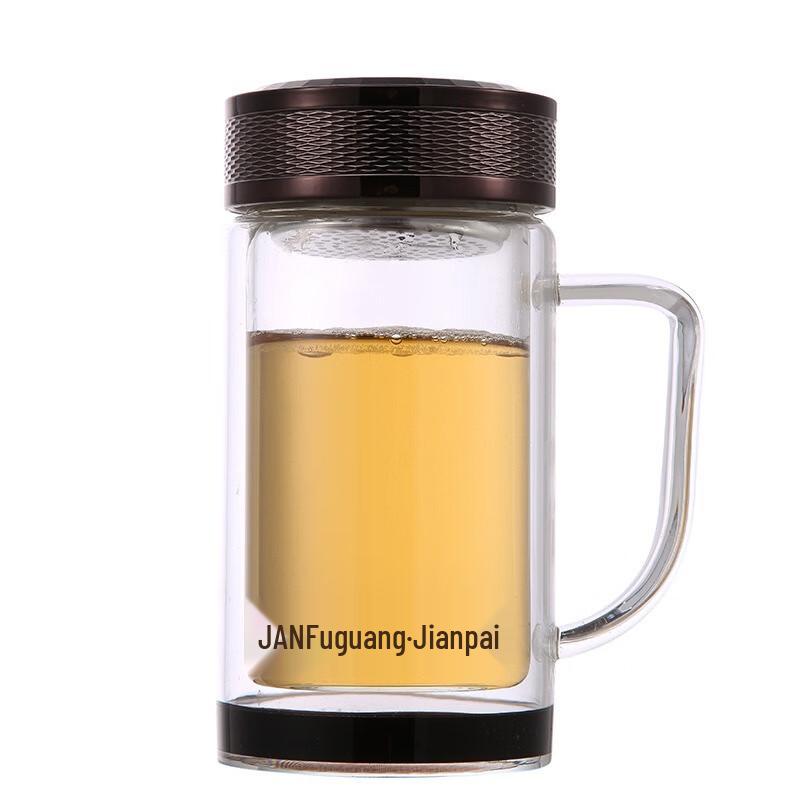 FUGUANG Double Wall Borosilicate Glass Portable Mug