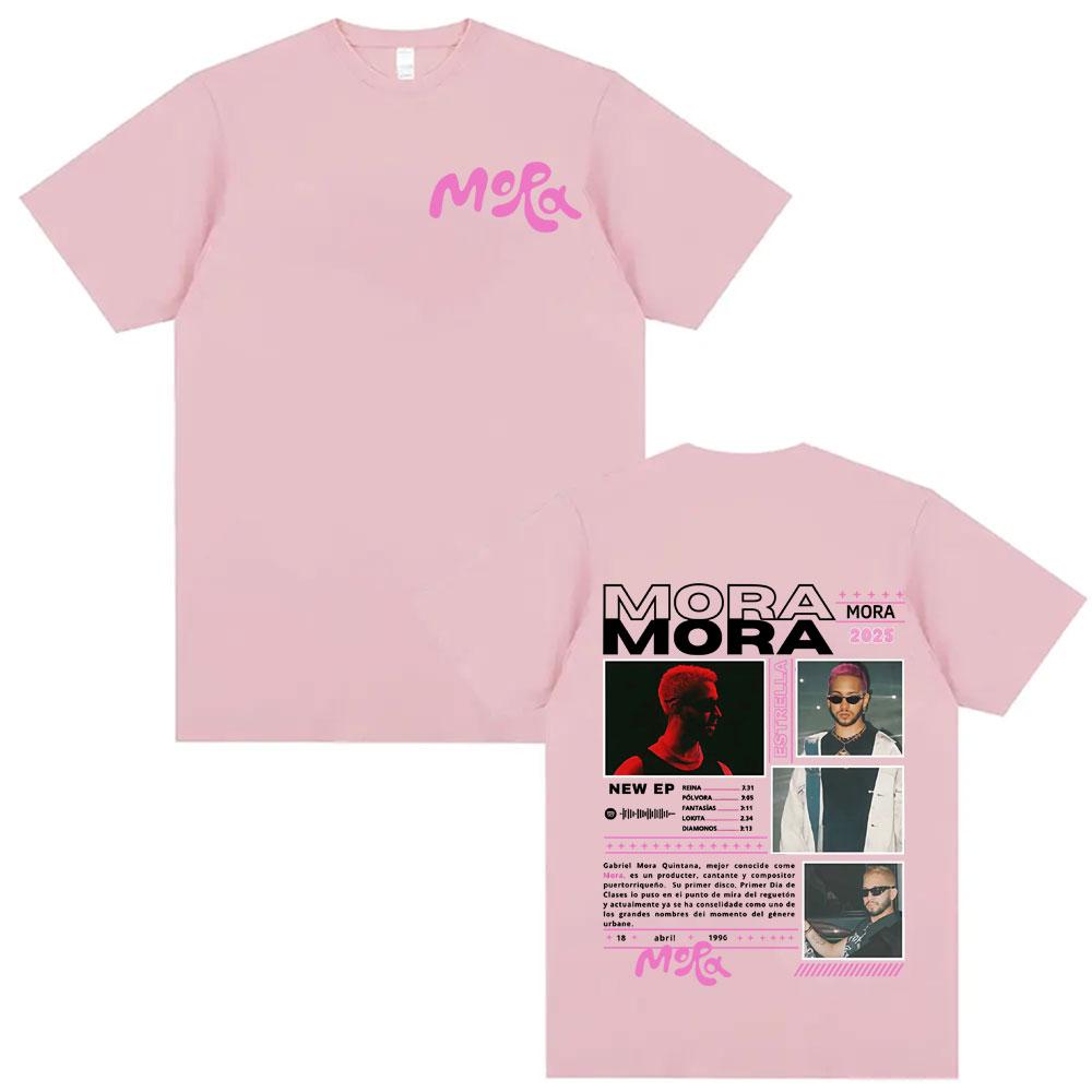 Tricou Grafic pentru Turul Albumului Rapper Mora Vara 2025 Bărbați Femei High Street Vintage Tricouri Supradimensionate Hip Hop Tricou 100% Bumbac