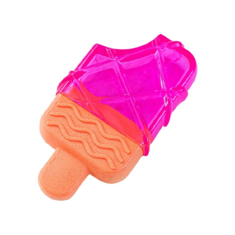 Cute Dog Chew Toy Squeaker Teether Fetching Retrieving Training Toy Natural TPR