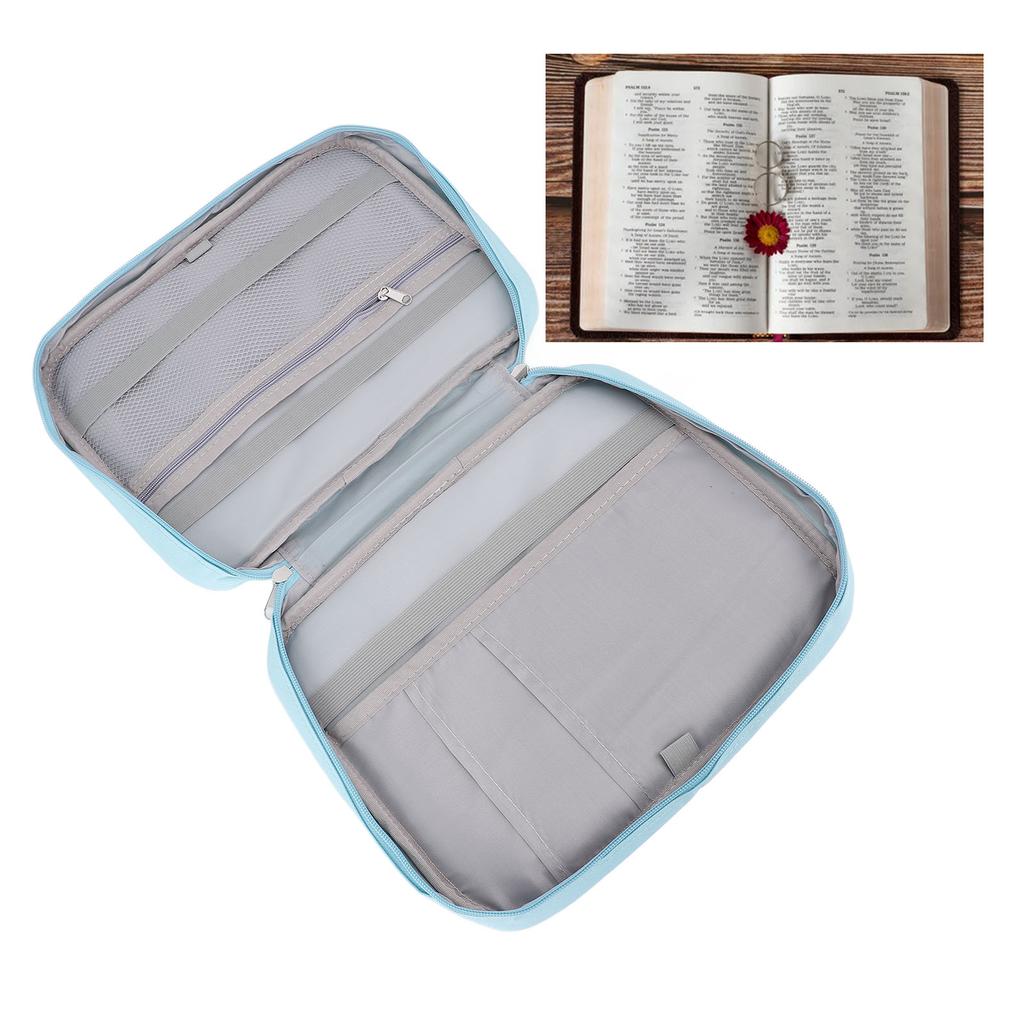 Portable Bible Case with Bookstand Polyester Fashion Bible Protective Carrying Case for Electronic P