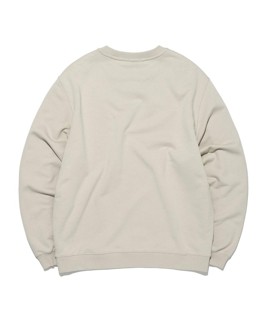 LEE Felt Twitch Logo Sweatshirt Grayish Beige