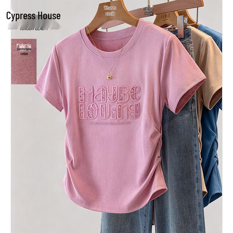 Sibaishe Women s Embroidered Slim Fit T-shirt M