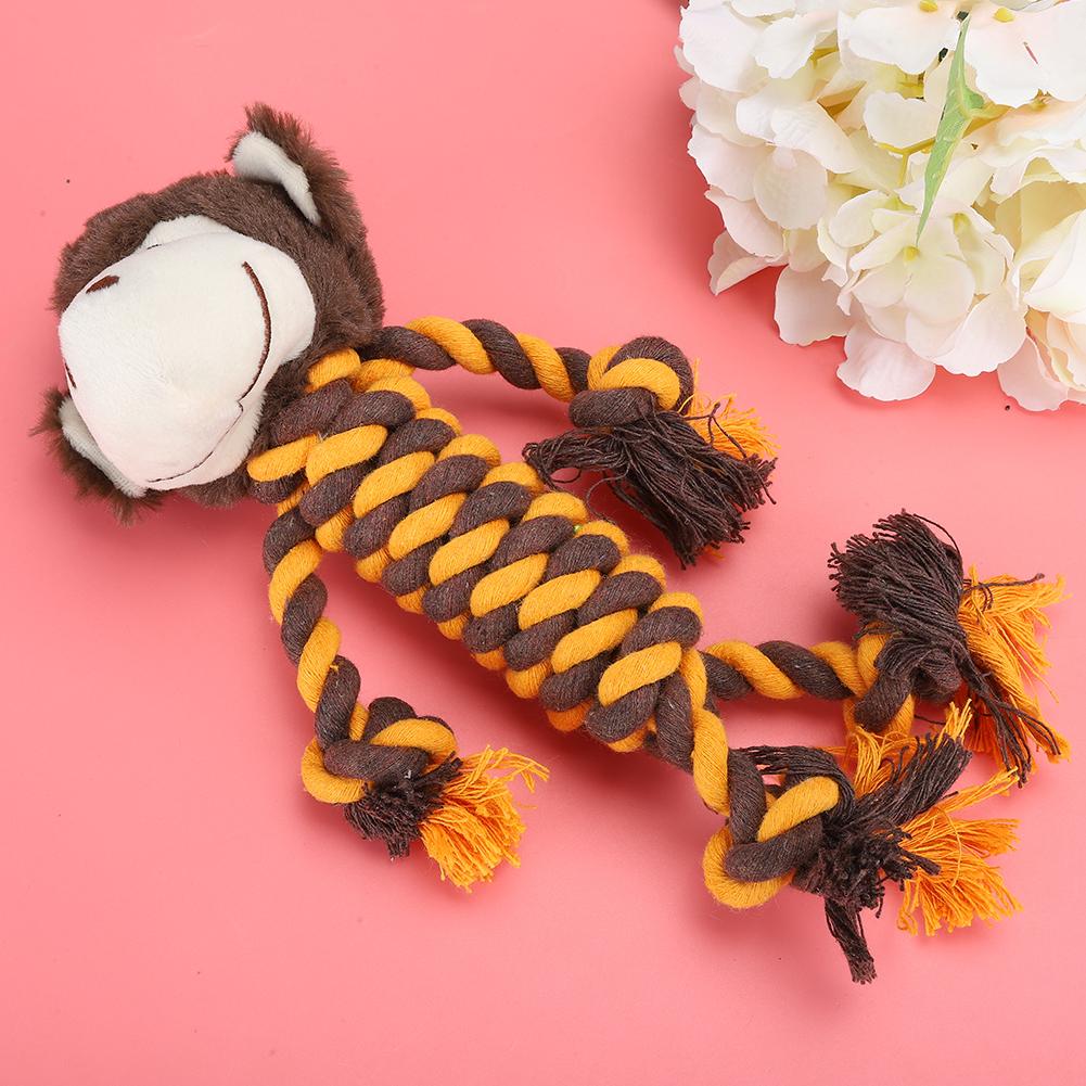 Animale Domestico Cane Cartone Animato Animale Giocattolo Peluche Corda di Cotone Pulizia Denti Anti Morso Giocattolo Molare(Scimmia )