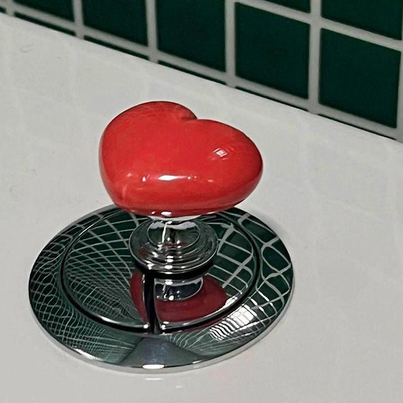 WC Tlačítko Srdce Tlačítko Nádržka Tlačítkový Spínač Nástroj pro Manikúrní Salon Dekor Koupelny Tlačítko pro Tlakové Splachování Vody