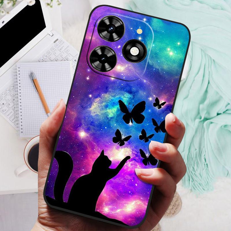 For Tecno Spark 20 Pro Case Black Silicone Bumper Wolf Lions Soft TPU Covers for Tecno Spark 20C 20 Funda Coque Spark20 KJ5