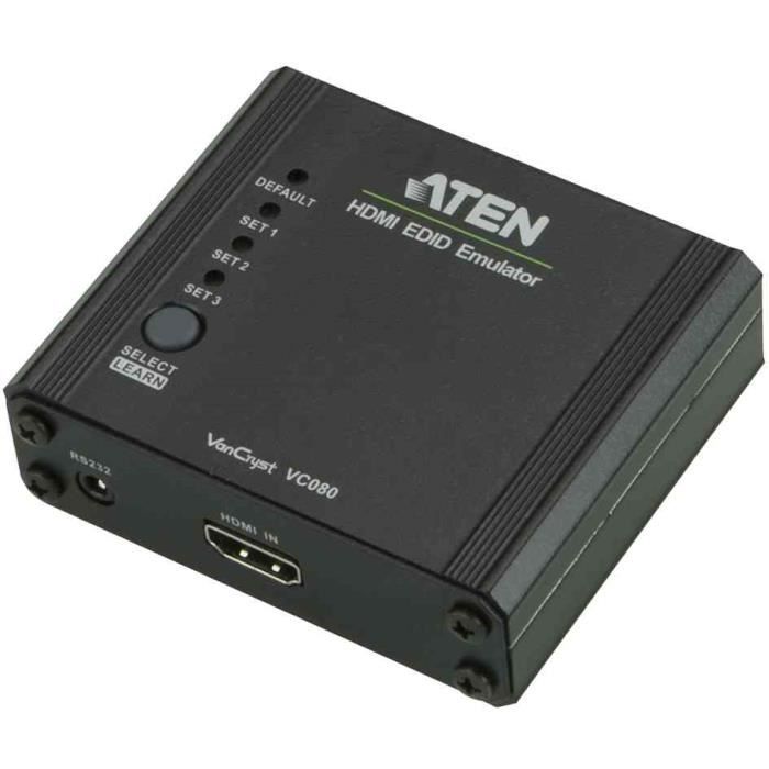 Émulateur EDID HDMI - ATEN - VC080 - Résolution 1920x1200 - HDMI In/out - Couleur Noir