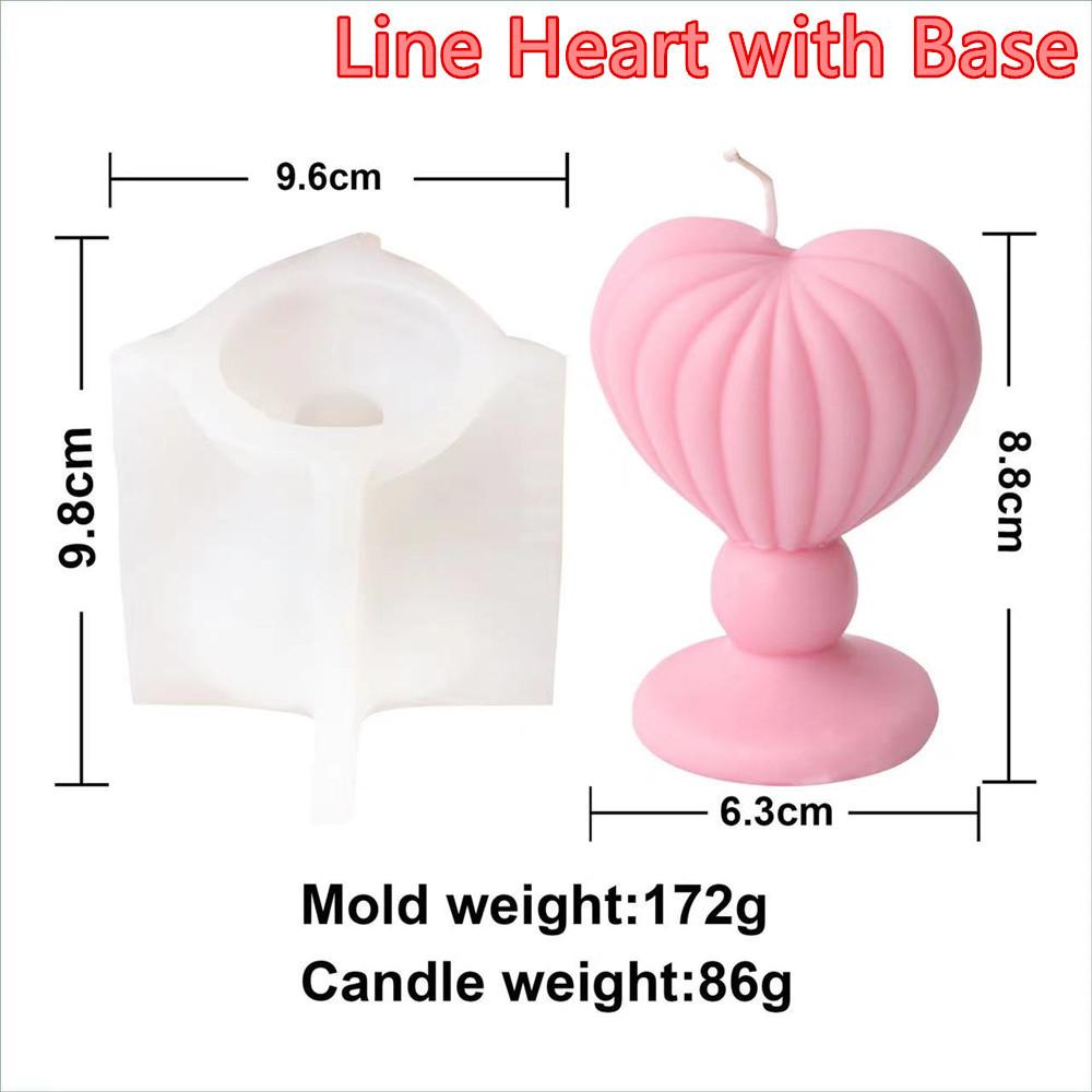 3D Letter Cylinder Cubic Love Silicone Candle Molds DIY Handmade Scented Candles Making Tool Valentine's Day Decor