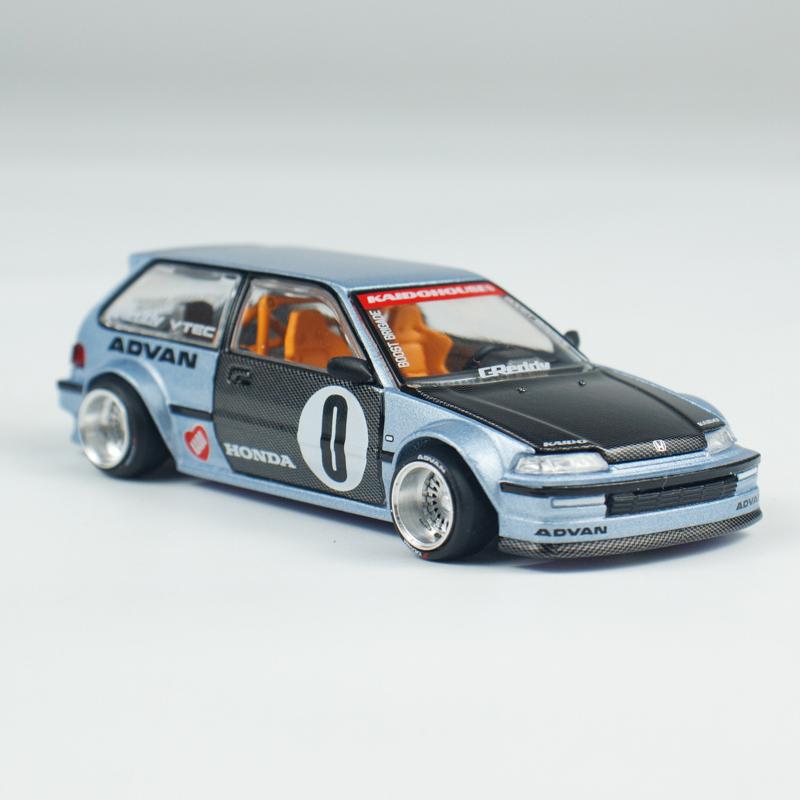 Kaido House + MINIGT Honda Civic EF Kaido Roulette V1 Alloy Car Model 179