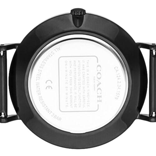 COACH CHARLES 41MM Men's Watch, Black Dial, Stainless Steel, Mineral Glass, Quartz Movement, Water Resistant, 14602148