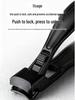 Safety Steel Nail Clippers Set with Large True Mouth Buckle & Secondary Opening
