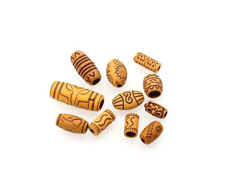 Retro Dream Catcher DIY Beading Kit with Acrylic and Imitation Wood Beads - Oval and Cylindrical Beads for Bracelets and Necklaces