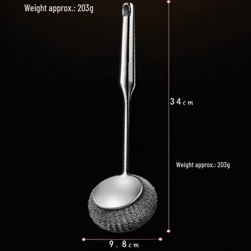 ZISIZ Stainless Steel Long Handle Kitchen Cleaning Brush