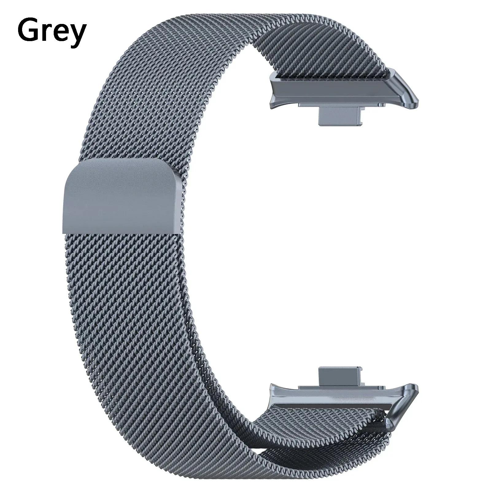 

Ремінець з нержавіючої сталі для Xiaomi Redmi Watch 4 Band, ремінь, металевий магнітний браслет, браслет для Xiao Mi Band 8 Pro Bands for Redmi watch 4 сірий