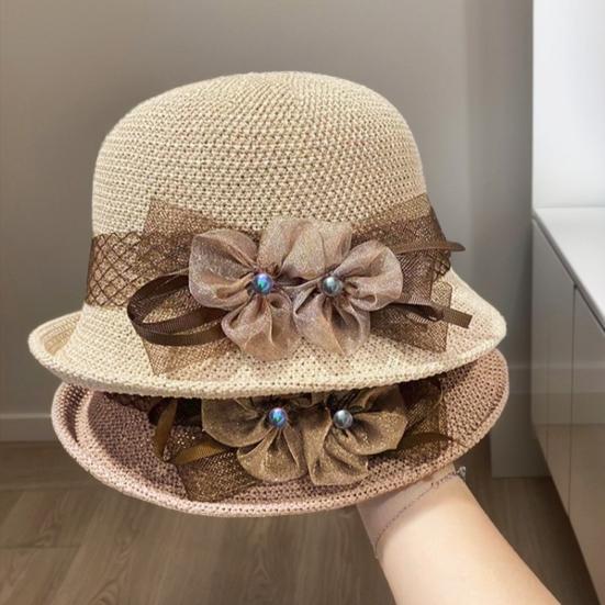 Bucket Hat for Women, Wide Brim Sun Protection Hat, Summer Straw Fisherman Hat, UV Protection Sunshade Hat for Outdoor Travel Beach