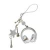 Stylish Music Note Keychain Phone Chain with Headphone Pendant Design for Backpack Phone Accessories and Gift Ideas