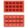15 Cavity Square Silicone Molds Making Mousses Cake Molds Decorating Baking Tool for Making Chocolate Fondant Dessert