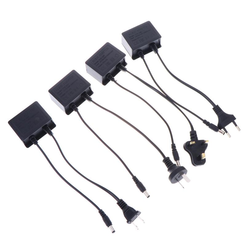 Alimentatore DC12V 2A Spina EU/US/AU/UK Impermeabile per Esterno Caricabatterie per Telecamera di Sorveglianza di Sicurezza CCTV NVR DVR Router Ingresso