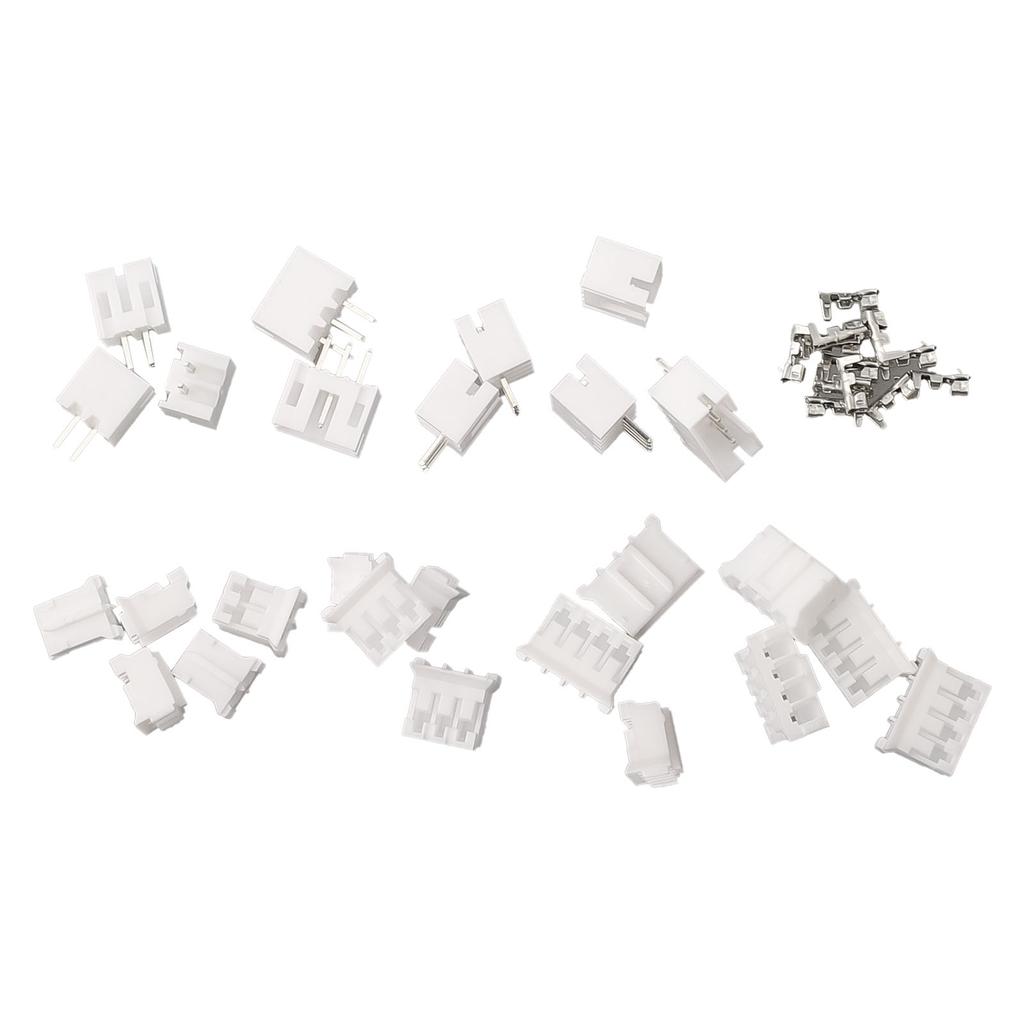 Easy to Use 450 Pc JST PH Connector Kit with 2/3/4 Pin Housing Plugs & Terminals for LED Lighting & Circuit Boards