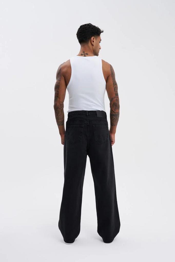Oversize Baggy Jeansy Męskie Spodnie - Asphalt