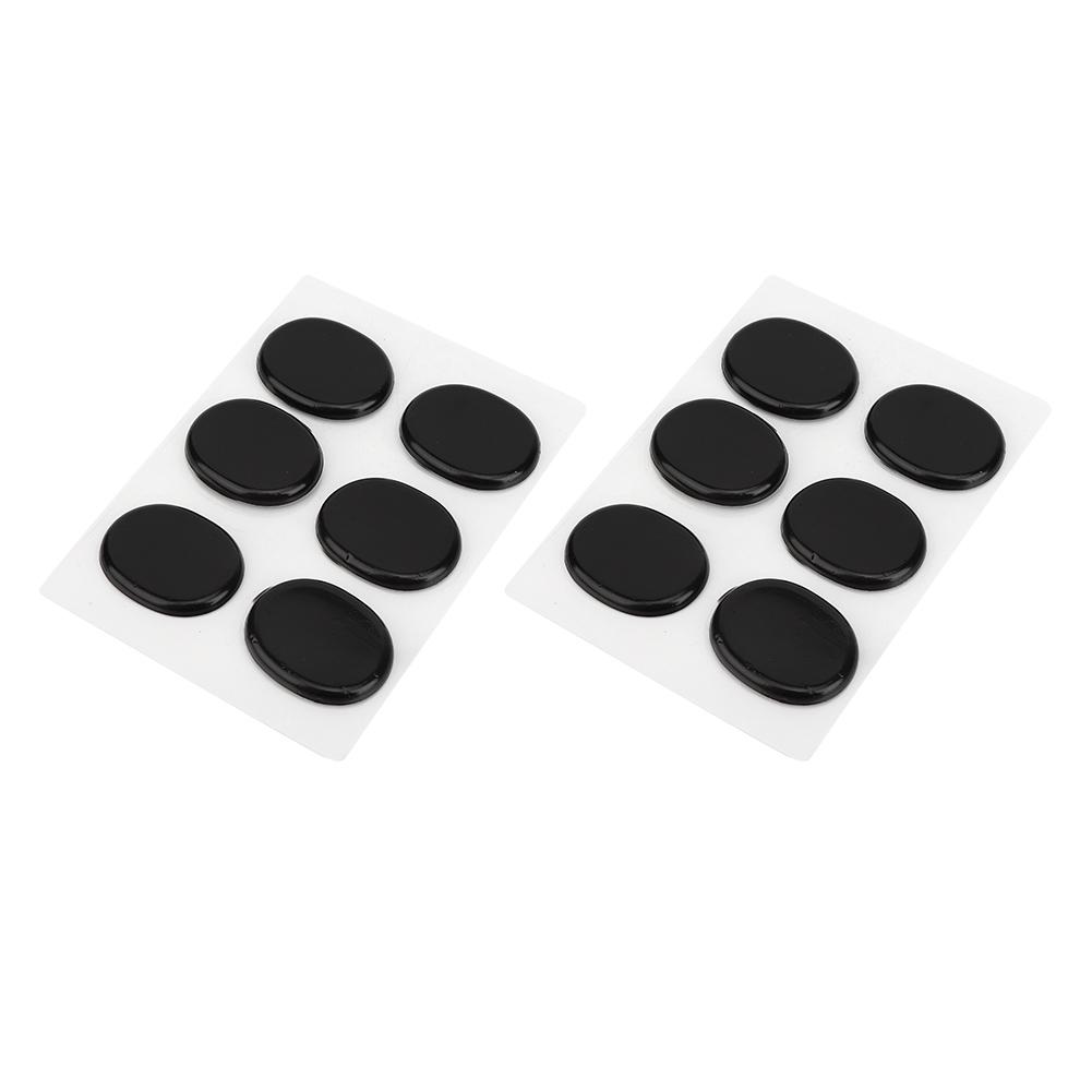 12PCs Drum Damper Silencer Musical Instrument Accessories Silicone Self Adhesive Black