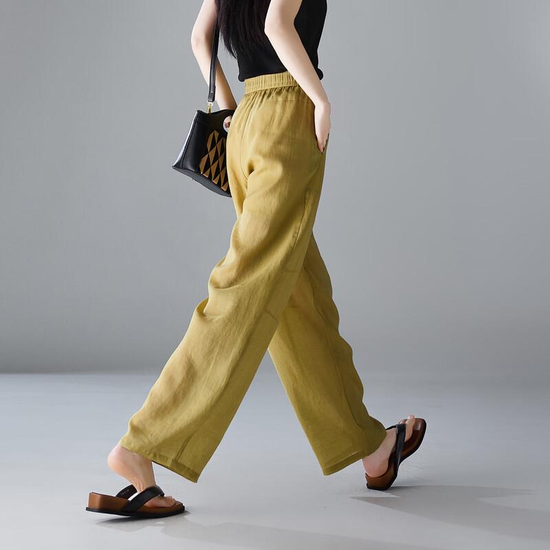 SOFSIL Women's Lyocell Blend Wide-Leg Drawstring Pants