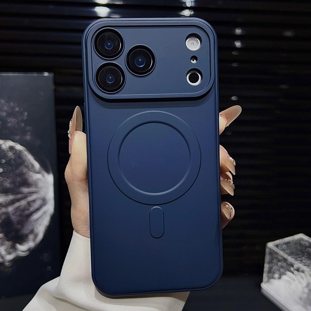 Full Camera Lens Protection Matte Soft Case For iPhone 17 16 15 14 Plus 13 12 11 Pro Max For Magsafe Magnetic Shockproof Cover