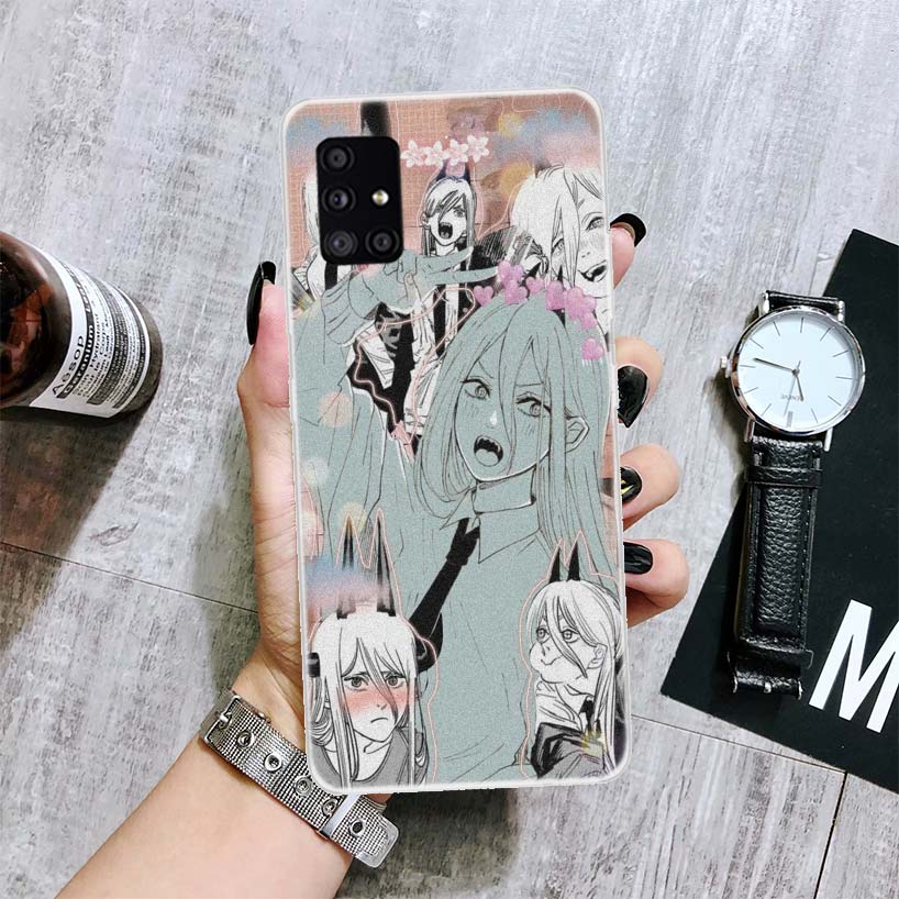 Chainsaw Man Makima Power Pouzdro na telefon Samsung Galaxy A12 A22 A32 A42 A52 A72 A51 A71 5G A41 A31 A21 A02S M12 M21 M31 M30S Fun
