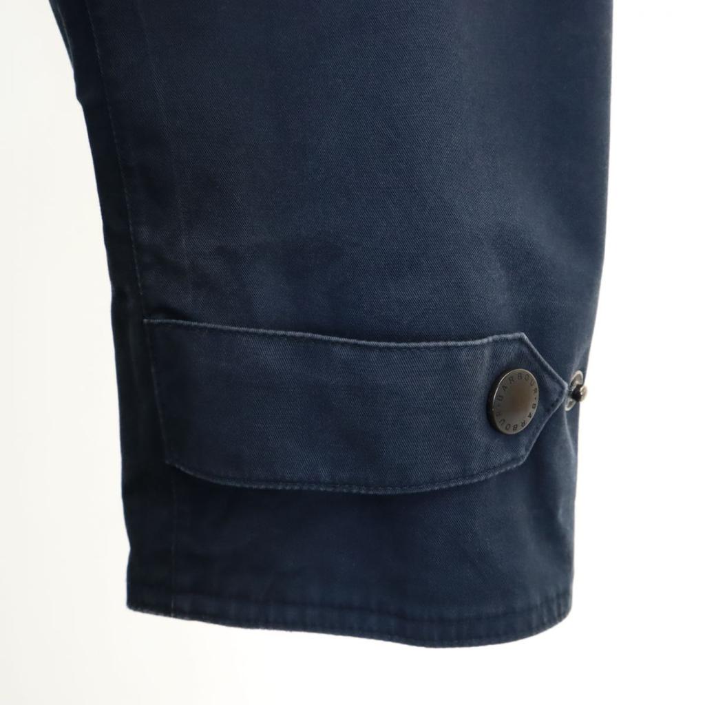 Barbour Corduroy Collar Long Coat 12 Navy Women Used