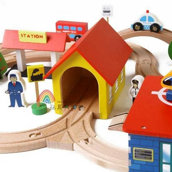 69-Piece Wooden Train Track Set: Children's Educational Parent-Child Toy