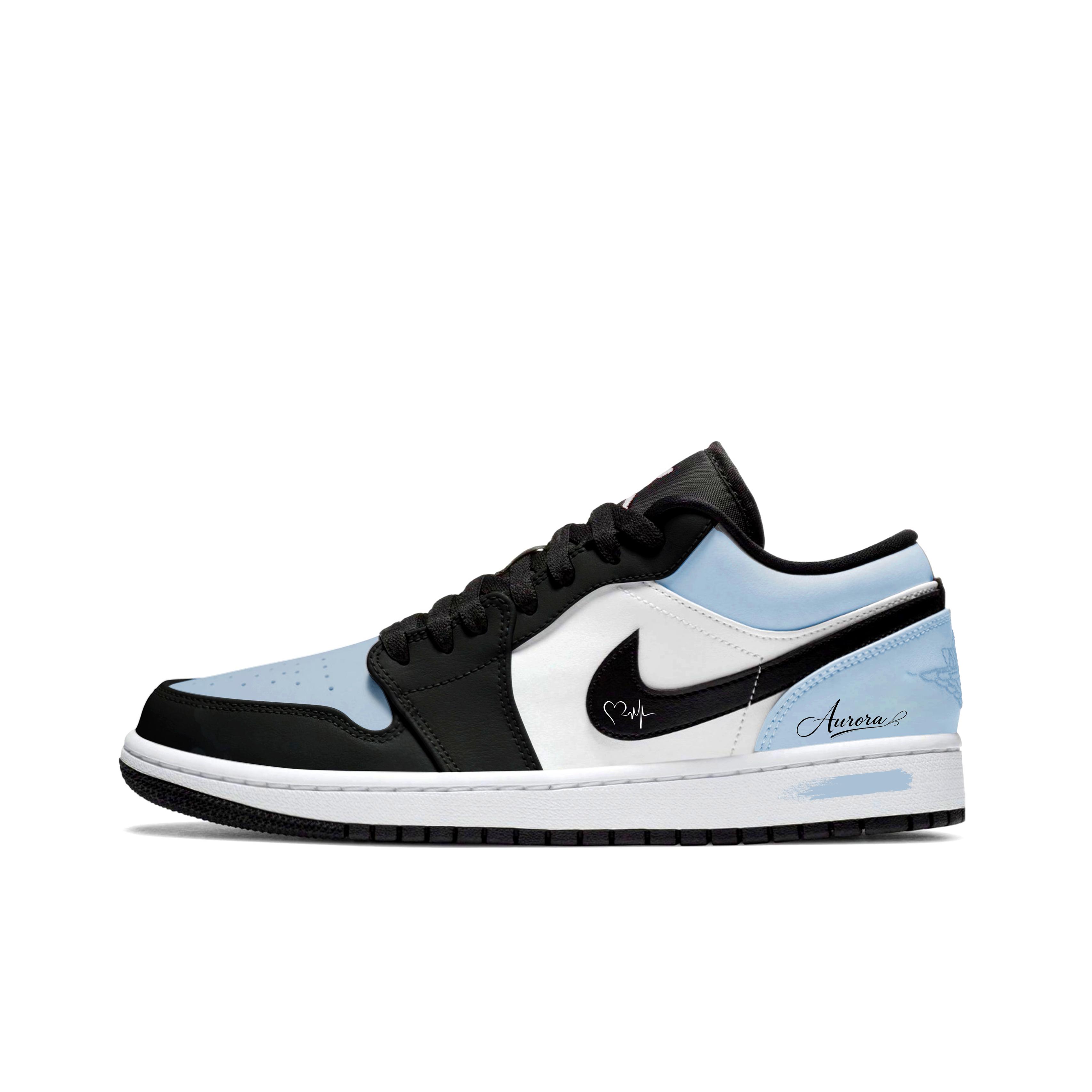 

Jordan Air Jordan 1 University Blue Low top Vintage Basketball Shoes Men s Blue 553558-081(Team1640-) 45