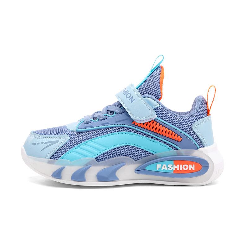 Boys shoes 2025 spring and autumn new mesh children's Velcro boys sports shoes middle and older children's casual shoes trend