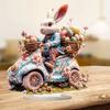 New Easter 2D Visual Rabbit Ornaments Acrylic Holiday Desktop Decoration Cartoon Crafts Ornaments, Holiday Decoration Gifts
