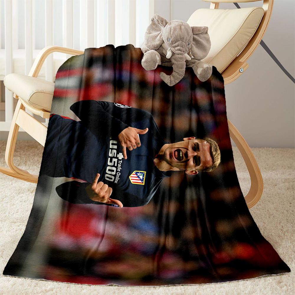 Griezmann's Jersey Blanket Ultra-Soft Suitable for Couch Sofa Chair All-Season Use Digital Print Suitable for Gifting Relatives and Friends