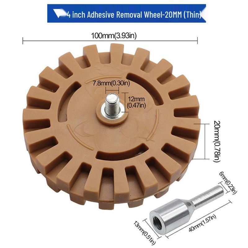 4-Inch Pneumatic Glue and Rubber Removal Wheel for Car Tire Polishing