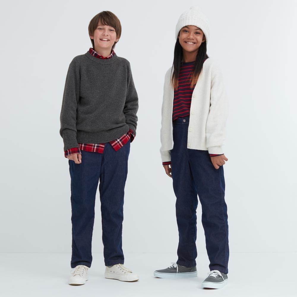 

UNIQLO KIDSДжинсовые брюки эластичной теплой линии