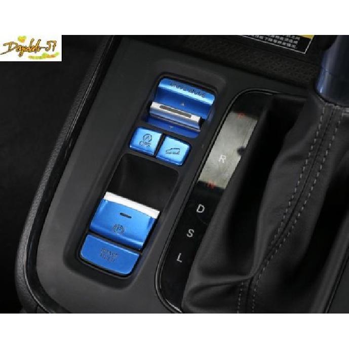 Blue Aluminum Console Gear Shift Button Cover Trim Fit For Honda CRV CR-V 23-24