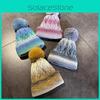 Gradient Color Beanie For Men Women With Personalized Style Cold Season Hat